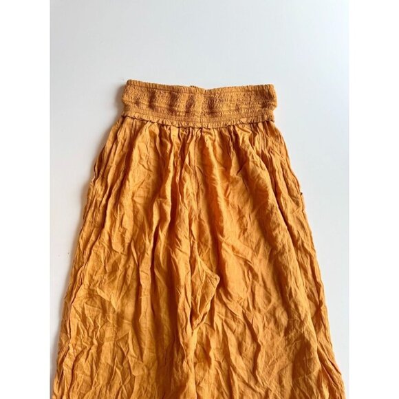 Aritzia WILFRED Nanterre Amber Earth Gold Modal Culottes Cropped Pants, Size S - Picture 4 of 15